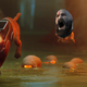 The protagonist cat of Stray outruns Kratos from God of War and logos of other popular games in a Photoshopped image.